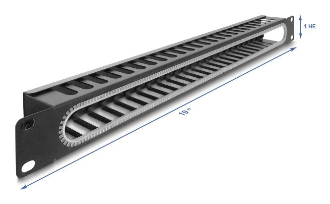 Delock 19? 1 He Organiser Cables Rangierpanel With Opening And Protector Bordes Black