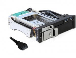 Delock Bastidor Mobile Phone 5.25 1 X HDD SATA 2.5 + 1 X HDD SATA 3.5 + 2 X Ports USB 3.0 — image 1