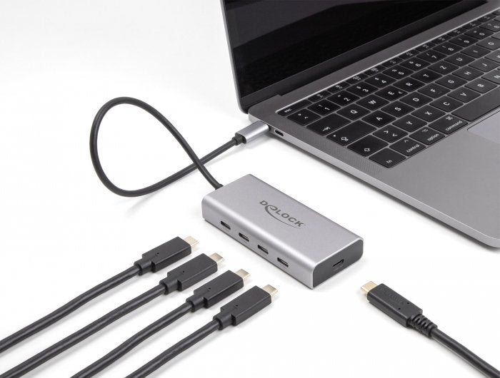 Delock USB 10Gbps USB Type-c Hub With 4 X USB Type-c Female + 1 X USB Type-c
