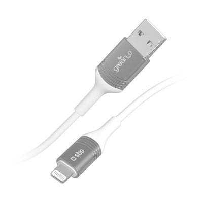 Sbs GRECABLEUSBIP589W Cable Connector Lightning 1,2M Silver White — image 1