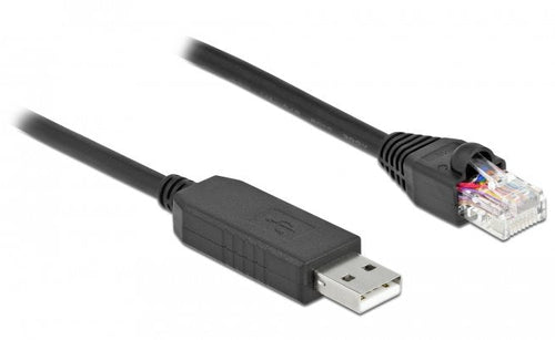 Delock Serielles Cable Connection With Ftdi Chipset, USB 2.0 Type a Connector Male a RS-232 RJ45 Connector Mal — image 1