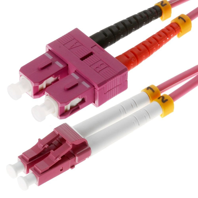 Helos Lwl Network Cable OM4 Duplex 3,0MM Lc-sc 50/125?M Violet Brezo 10M Lszh