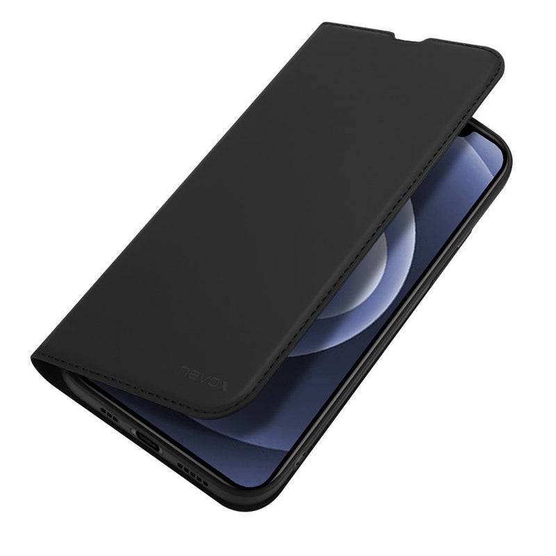 Nevox Vario Series Bookcase Case For Apple Iphone 14 Max. Black