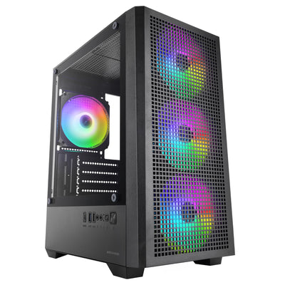 Mars Gaming PC Case microATX Mc-vector GPU Max. 282MM Glass Tempered Mesh ARGB USB-C Black — image 1
