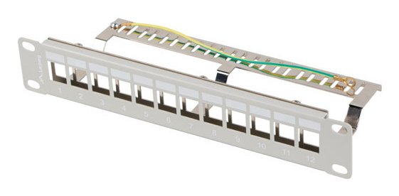 Lanberg Patch Panel Blank 12 Port 10 1U FTP For Keystone Modules Grey