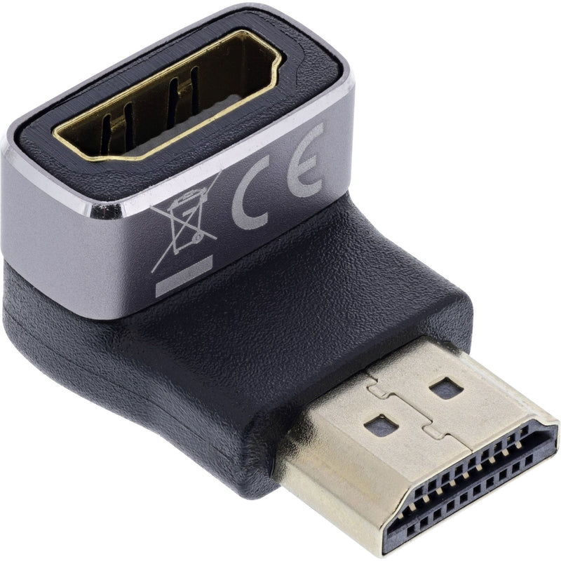 Inline® HDMI Adapter, HDMI a Plug / Socket 90° Down, 8K UHD