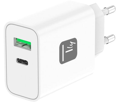 Techly IPW-USB-30WACG Charger Dispositivo Mobile Phone Universal White Power Alterna Charging Fast Indoor — image 1