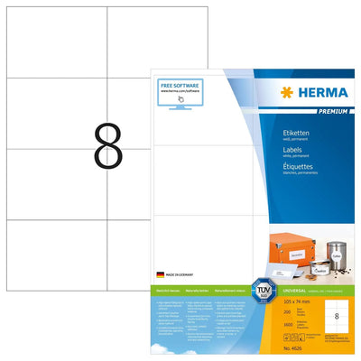 Herma Labels Premium A4 White 105X74 Mm Paper 1600 Units — image 1