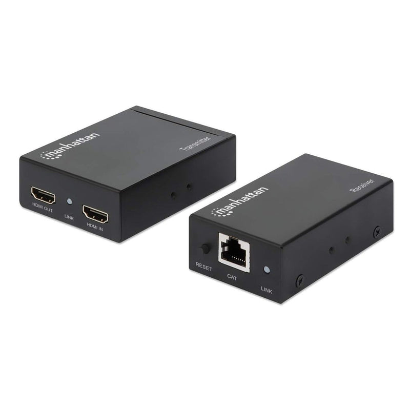 Manhattan Kit Extensor HDMI Sobre Ethernet Extensor Signal HDMI (1080P Up To a 50M / 164 Ft.), Cable CAT.6, Su