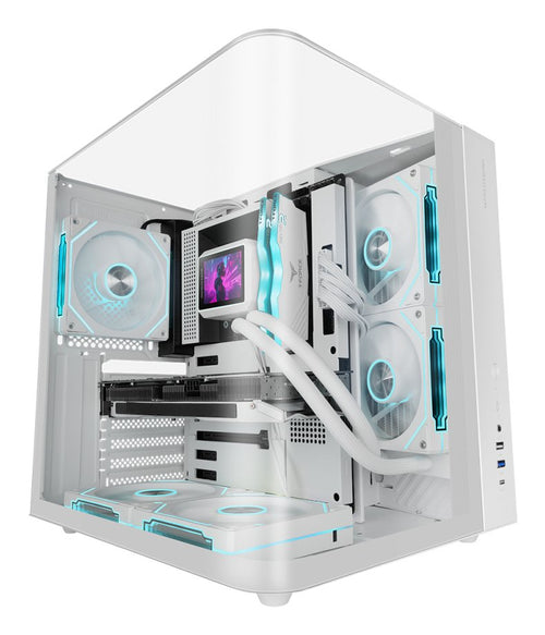 Mars Gaming Box Semitorre ATX Mc-infinio Lite ARGB White Box ATX / 1X3.5' HDD + 3X2.5' SSD / 2XARGB /1x USB 3. — image 1