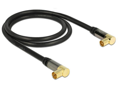 Delock 88781 Cable Coaxial 1M IEC RG-6/U Black — image 1