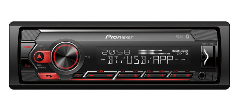 Pioneer MVH-S420BT - Autoradio 1 Din With Sintonizador Rds, Bluetooth®, Iluminación Red Usb, Aplicación Pionee