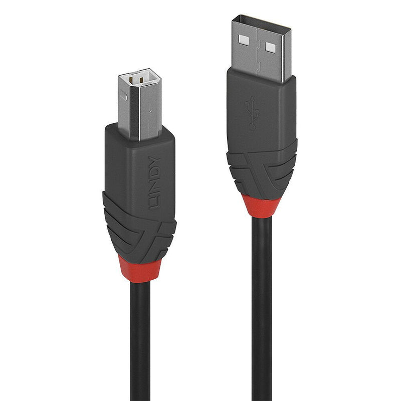 Lindy 36673 USB Cable 2M 2.0 USB a USB B Black