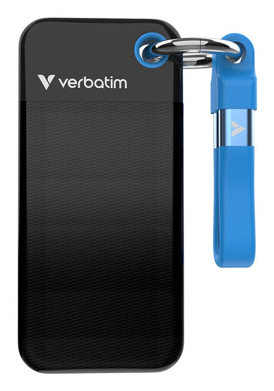 Verbatim SSD 512GB, USB 3.2, Type-c, Pocket, Black/Blue — image 1