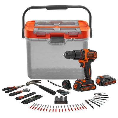 Black + Decker Drill Combinado a Battery BCKSB04, 18V Orange/Black 2 Batteries Iones Litio 1,5AH, Box Of Almac — image 1