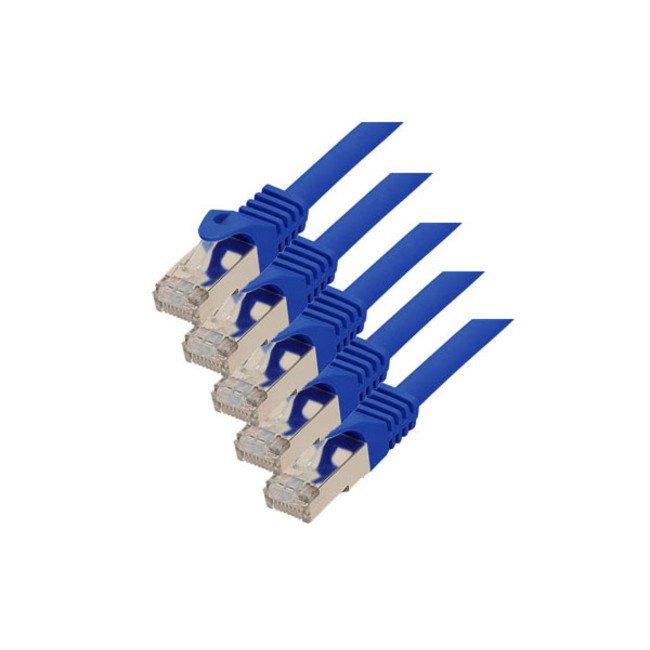 S-conn 75511-B-SET5 Network Cable Blue 1M CAT.7 S/FTP (s-STP)