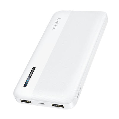 Logilink Mobile Power Bank, Lipo, 10.000MAH, USB-C In Out, White — image 1