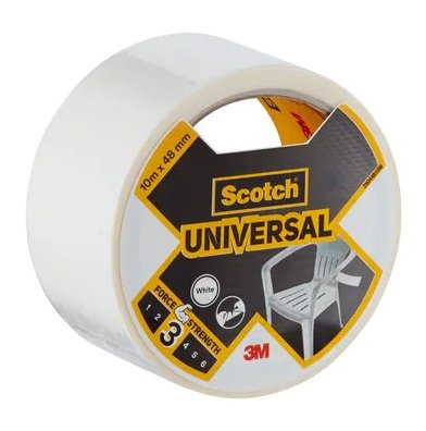 Scotch Universal Tape Adhesiva Americana 48MM X 10M - White — image 1