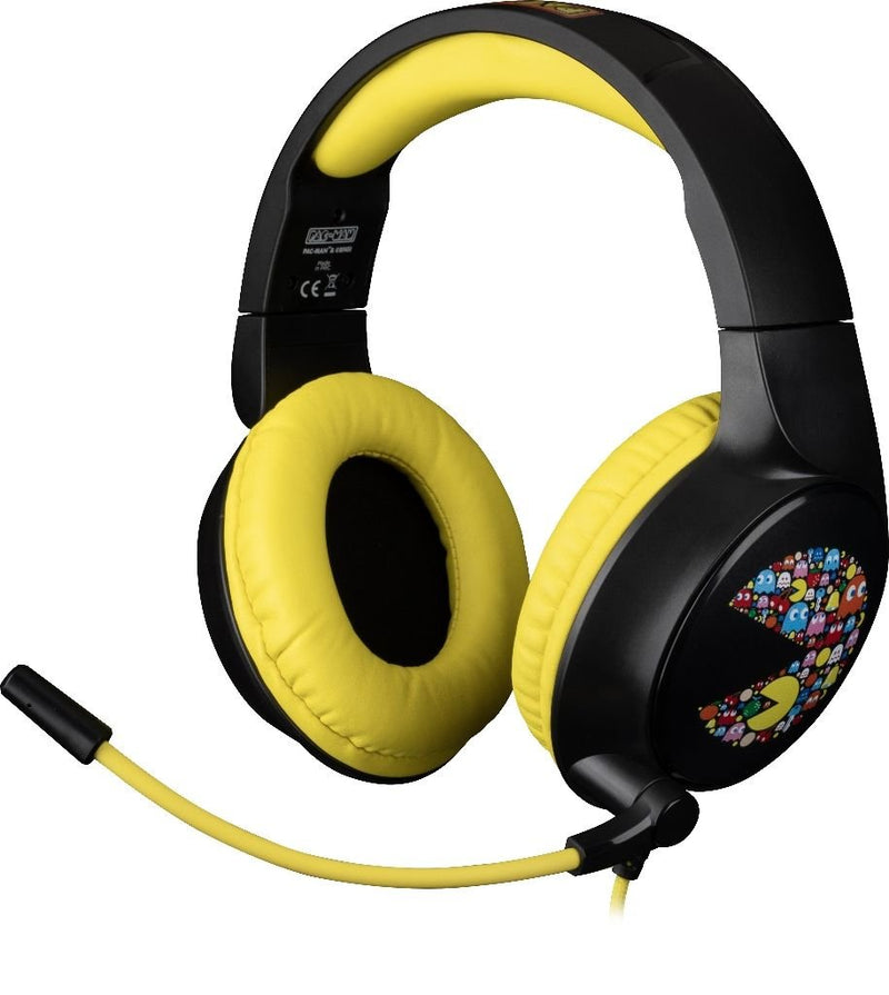 Headphones Konix Pacman USB Type a Black Yellow