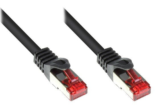 Goodconnections Network Cable With Protector Pestaña, CAT.6, S FTP, Pimf, Pvc, 250MHZ, Black 20M,