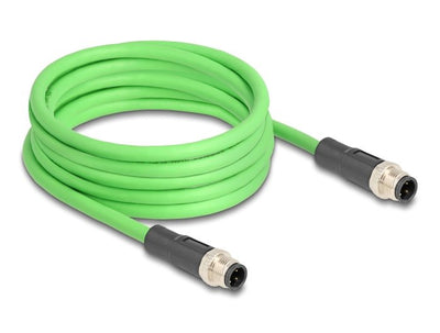 Delock 80419 Cable M12 Codificado D 4 Pin Male a Male Pur (tpu) 5M — image 1