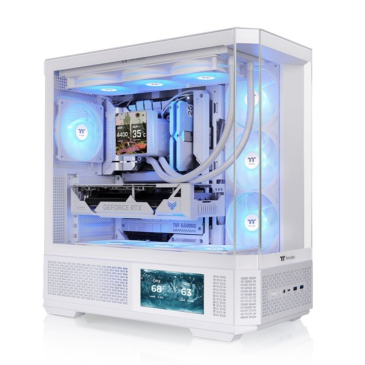 Thermaltake PC Case Midi View 370 Tg ARGB Snow White CA-11N-00M6WN-00