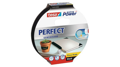 Tesa Tape Fabric Extra Power Perfect 25M 19MM Black — image 1