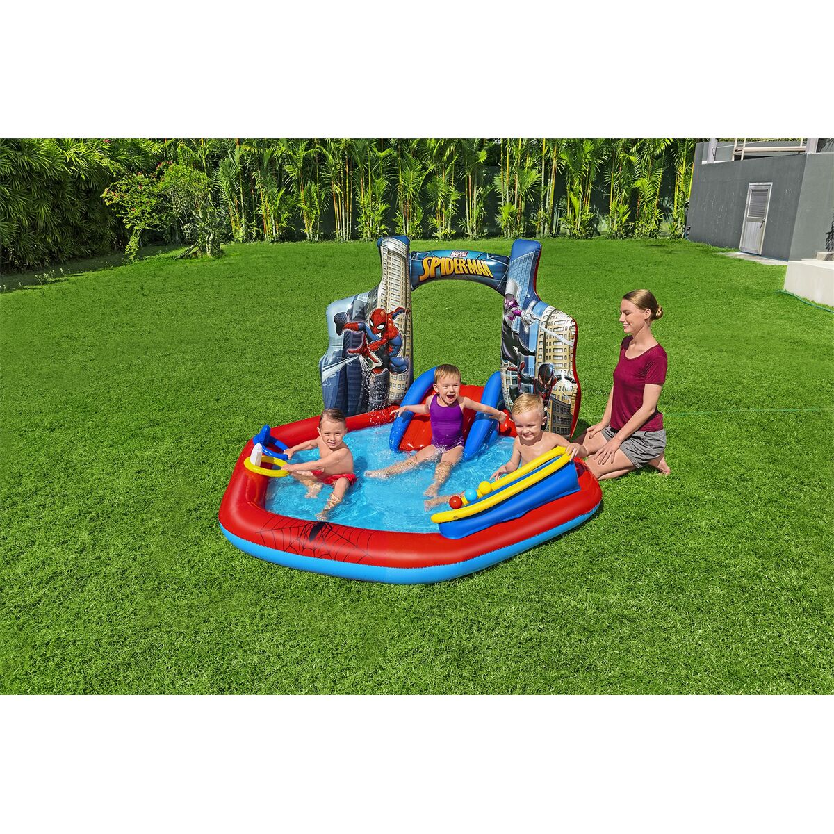 Bestway Children's Pool Bestway Spiderman 211 X 206 X 127 Cm Playground