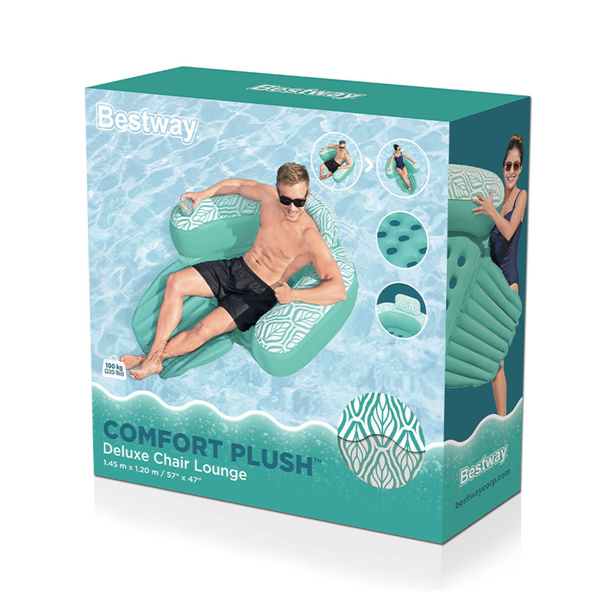 Bestway Inflatable Pool Chair Bestway Comfort Plush 145 X 120 Cm