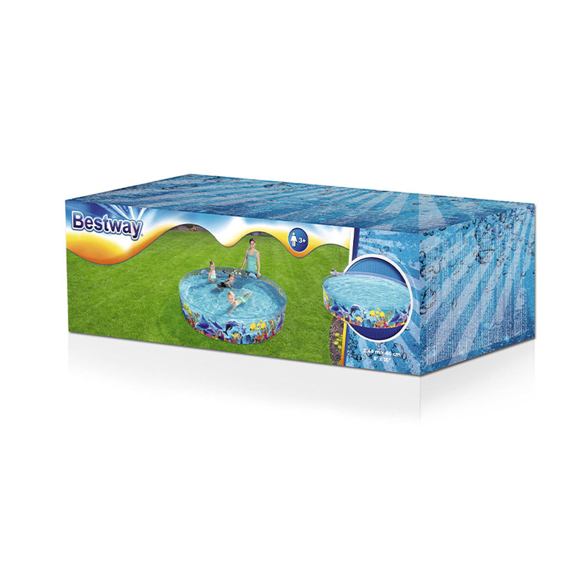 Bestway Inflatable Paddling Pool For Children Bestway Navy 244 X 46 Cm