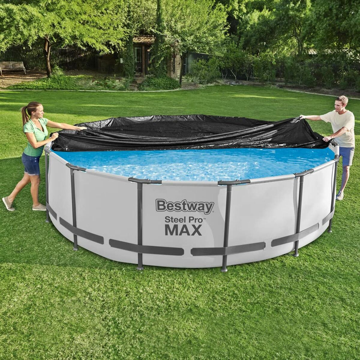 Bestway Swimming Pool Cover Bestway Black Ø 457 Cm (1 Unit)