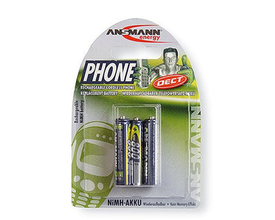 Ansmann 5030142 Battery Rechargeable Nimh Micro Aaa, Phone Dect, 800MAH, Paquete 3 — image 1