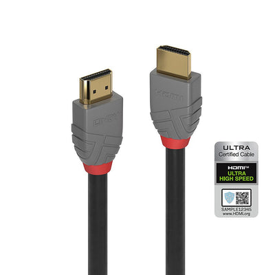 Lindy HDMI Cable Ultra High Speed 0,5M, Line Anthra — image 1