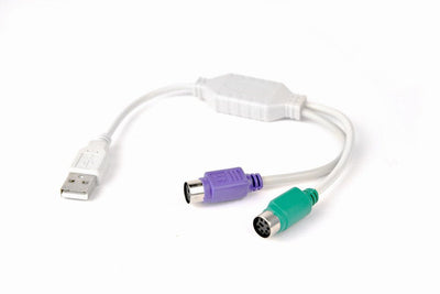Gembird Cable Converter USB a PS2 X2 M/H 0.30M White UAPS12 — image 1