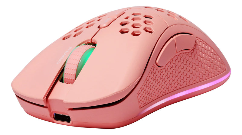 Deltaco PM80 Gaming Mouse Wireless Ultraleicht RGB Pink