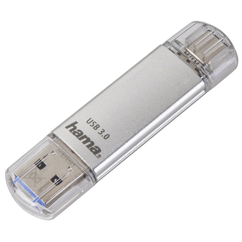 Hama USB Flash Drive USB-C 64GB USB Flash Drive 3.1 Gen 1 40MB/S Connector Type-c Silver