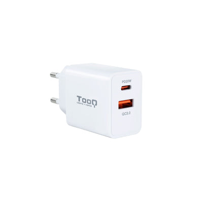 TooQ Wall Charger USB 3.0 18W, USB-C 20W - Charging Rapida - White — image 1