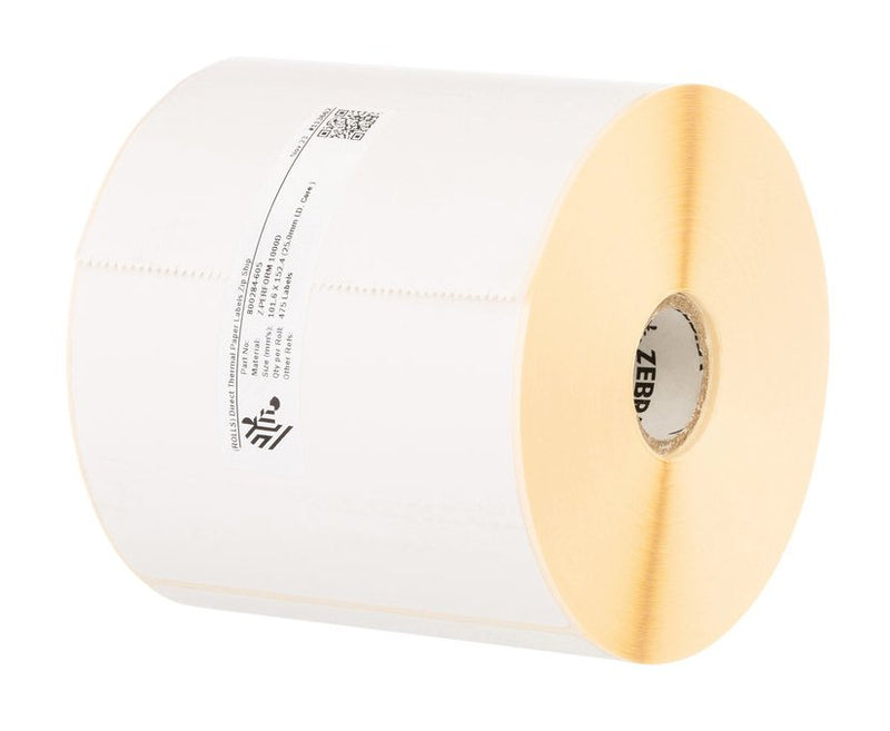 Zebra Z-perform 1000DPAPELADHESIVO Acrlico Permanentesin Revestimientoblanco BRILLANTE101.6 X 50.8MM 4800 Labe