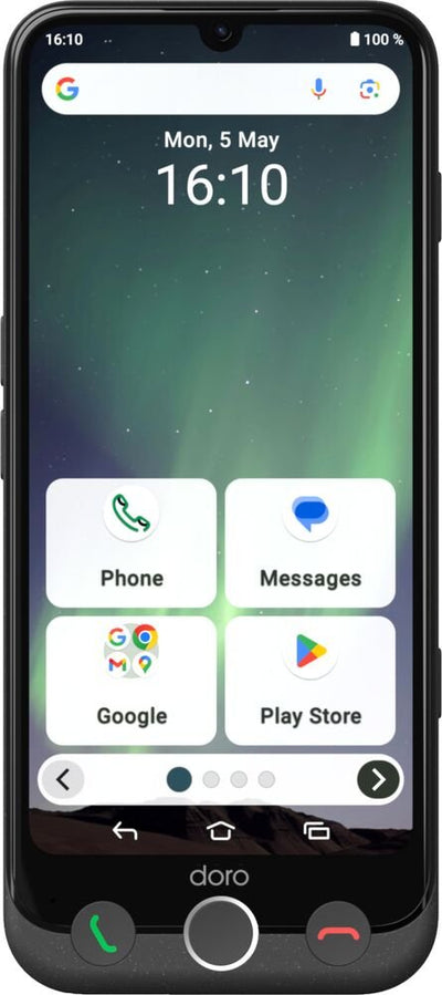 Doro Smartphone Aurora A30 15,5CM (6.1) SIM Double Android 14 4G USB Type-c 6GB 128GB 5000MAH Black — image 1