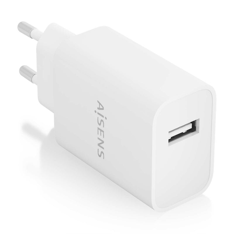Aisens Charger USB 10W High Eficiencia, 5V/2A, White