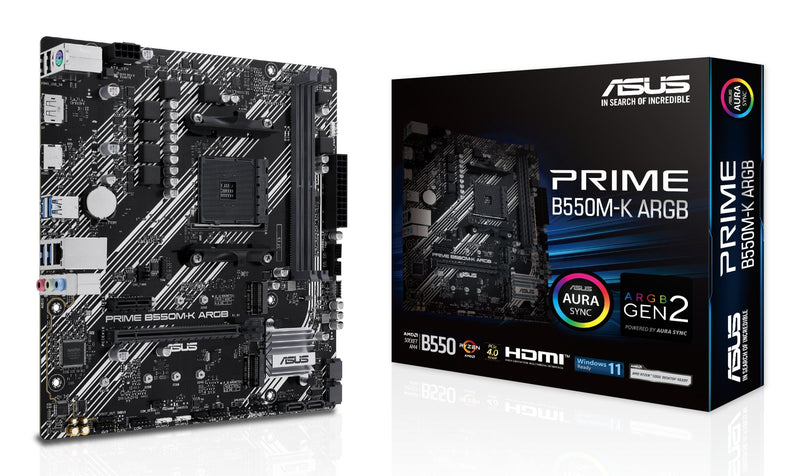 ASUS Motherboard AM4 Prime B550M-K ARGB