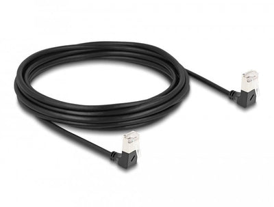 Delock Network Cable RJ45 CAT.6A S/FTP Slim 90° Unten / Unten Angular 5M — image 1