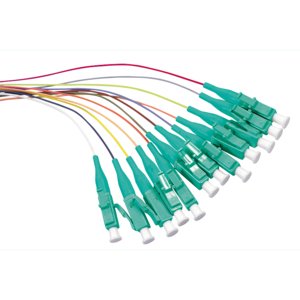 Logilink Fibre Optic Pigtail Set - Lc - OM3 50 125 - 2M - Aqua - 12 Pieces — image 1