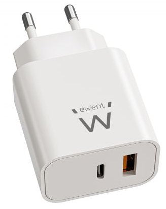 Ewent Charger EW1318 20W 1x USB Type a 1x USB Type-c White