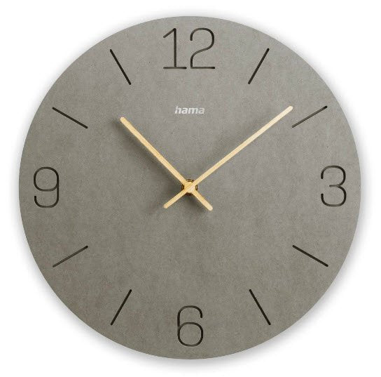 Hama Watch Wall Creta Grey 30CM Números Grabados 185881