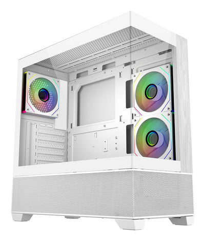 Cooler Master PC Case Elite 690 Wood Semitorre ATX/microATX/Mini-itx - 3 Fans 120MM RGB - Vista Panoramica - D — image 1