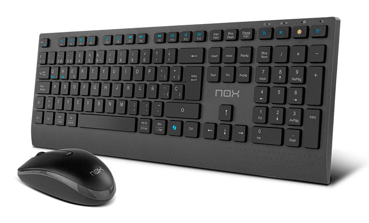 Nox Keyboard Spanish + Mouse Lite Duo Wireless Es Black