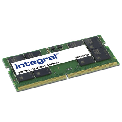 Integral Memory 8GB 1 X 8GB Laptop DDR5 4800MHZ PC5-38400 Unbuffered Non-ecc SODIMM 1.1V 1GX16 CL40 — image 1