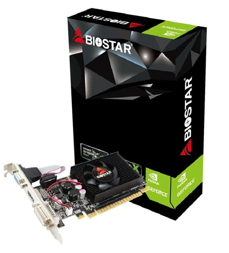 Biostar Graphics Card GeForce 210 Lp 1GB DDR3 589MHZ Pci 2.0 HDMI DVI VGA Compatible Perfil Low
