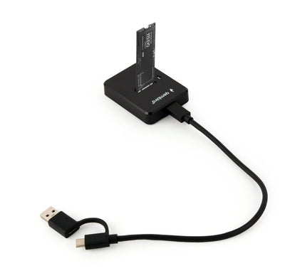 Gembird Desktop USB Type-c M.2 SATA NVMe SSD Drive Docking Station Black — image 1